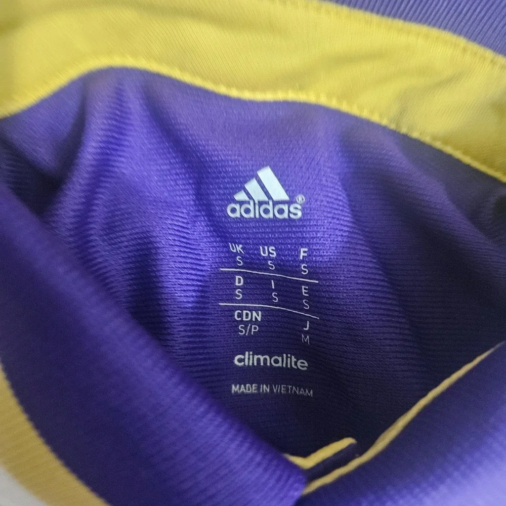 Adidas Polo Men's Small Purple Orlando City Climalite Shirt MLS
